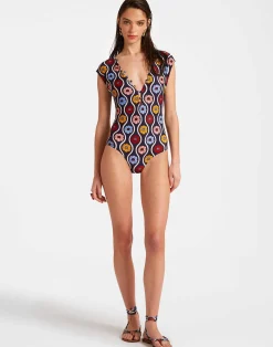 La DoubleJ Moda Mare<Tutto SuitWhitsun Mini Blue in Lycra