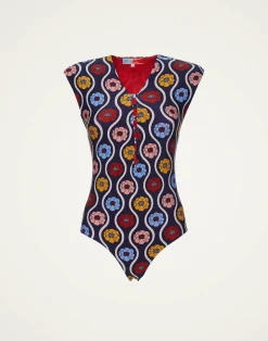 La DoubleJ Moda Mare<Tutto SuitWhitsun Mini Blue in Lycra