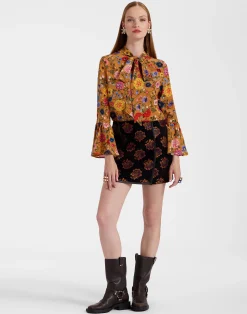 La DoubleJ Gonne<Twiggy SkirtRosette Black in Jacquard