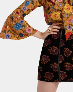 La DoubleJ Gonne<Twiggy SkirtRosette Black in Jacquard