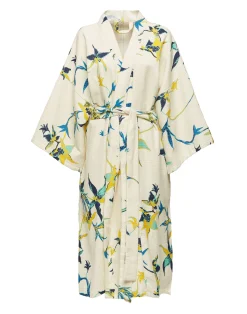 La DoubleJ Loungewear<Unisex Big RobeOrchidea Bianco in Cotton