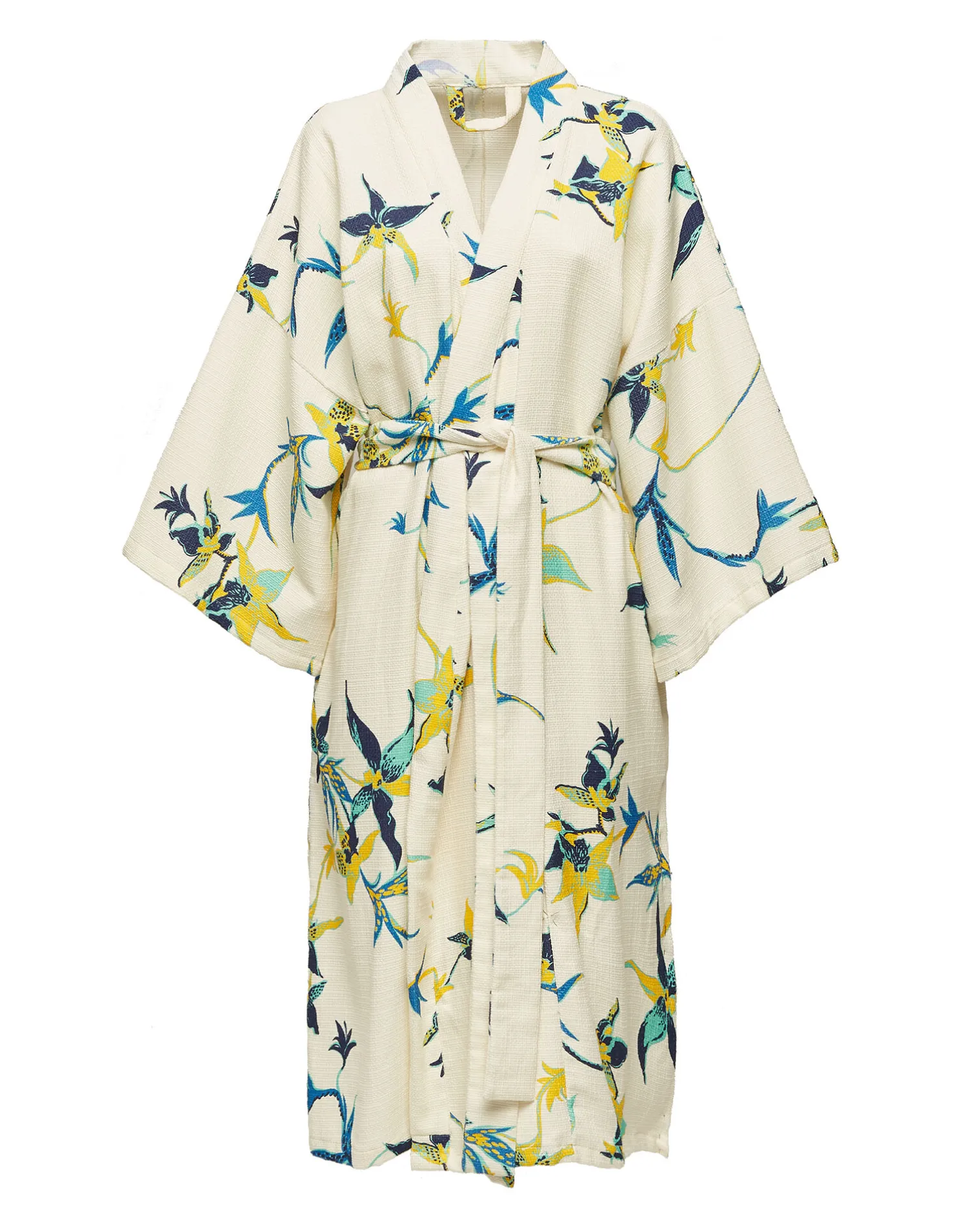 La DoubleJ Loungewear<Unisex Big RobeOrchidea Bianco in Cotton