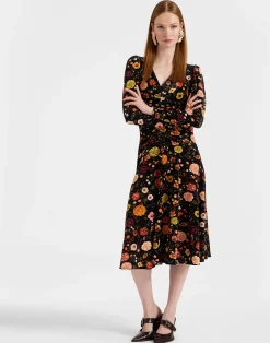 La DoubleJ Vestiti<Vaudeville DressBotticelli Black in Velvet Stretch