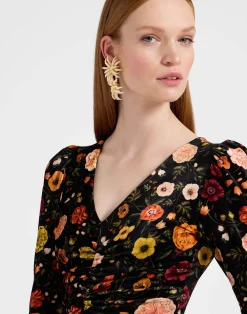 La DoubleJ Vestiti<Vaudeville DressBotticelli Black in Velvet Stretch
