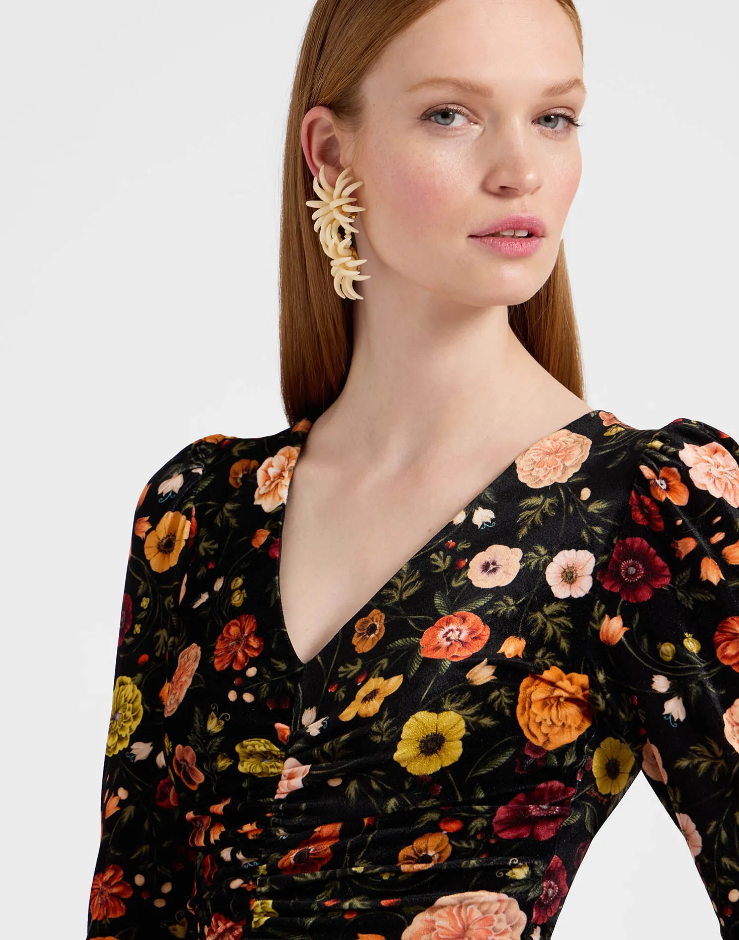 La DoubleJ Vestiti<Vaudeville DressBotticelli Black in Velvet Stretch