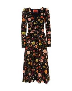 La DoubleJ Vestiti<Vaudeville DressBotticelli Black in Velvet Stretch