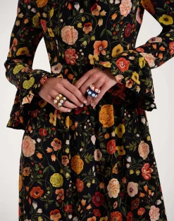 La DoubleJ Vestiti<Visconti DressBotticelli Black in Crepe De Chine Silk
