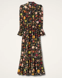 La DoubleJ Vestiti<Visconti DressBotticelli Black in Crepe De Chine Silk
