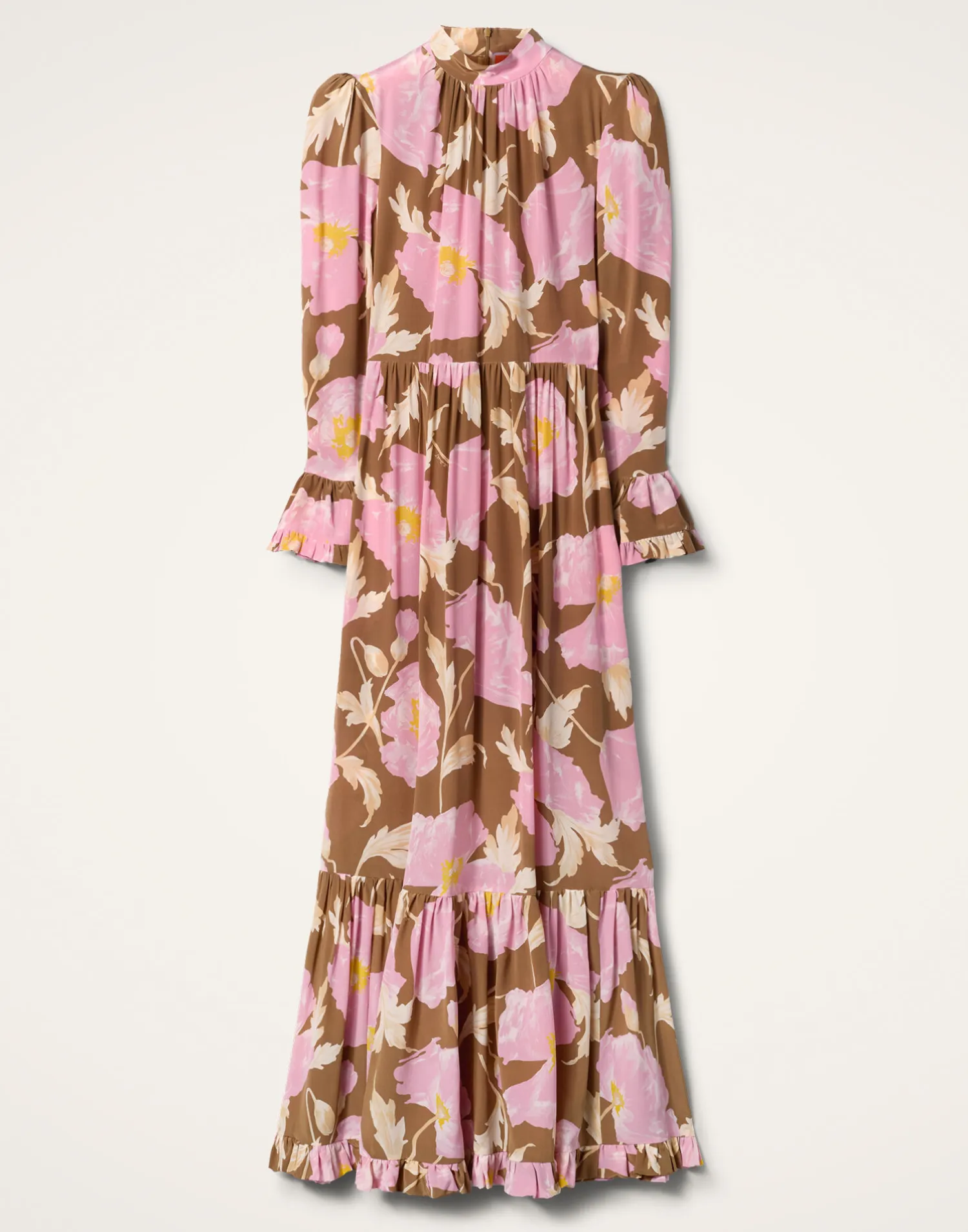 La DoubleJ Vestiti<Visconti DressSylph Khaki in Crepe De Chine Silk