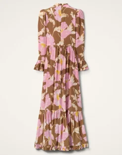 La DoubleJ Vestiti<Visconti DressSylph Khaki in Crepe De Chine Silk
