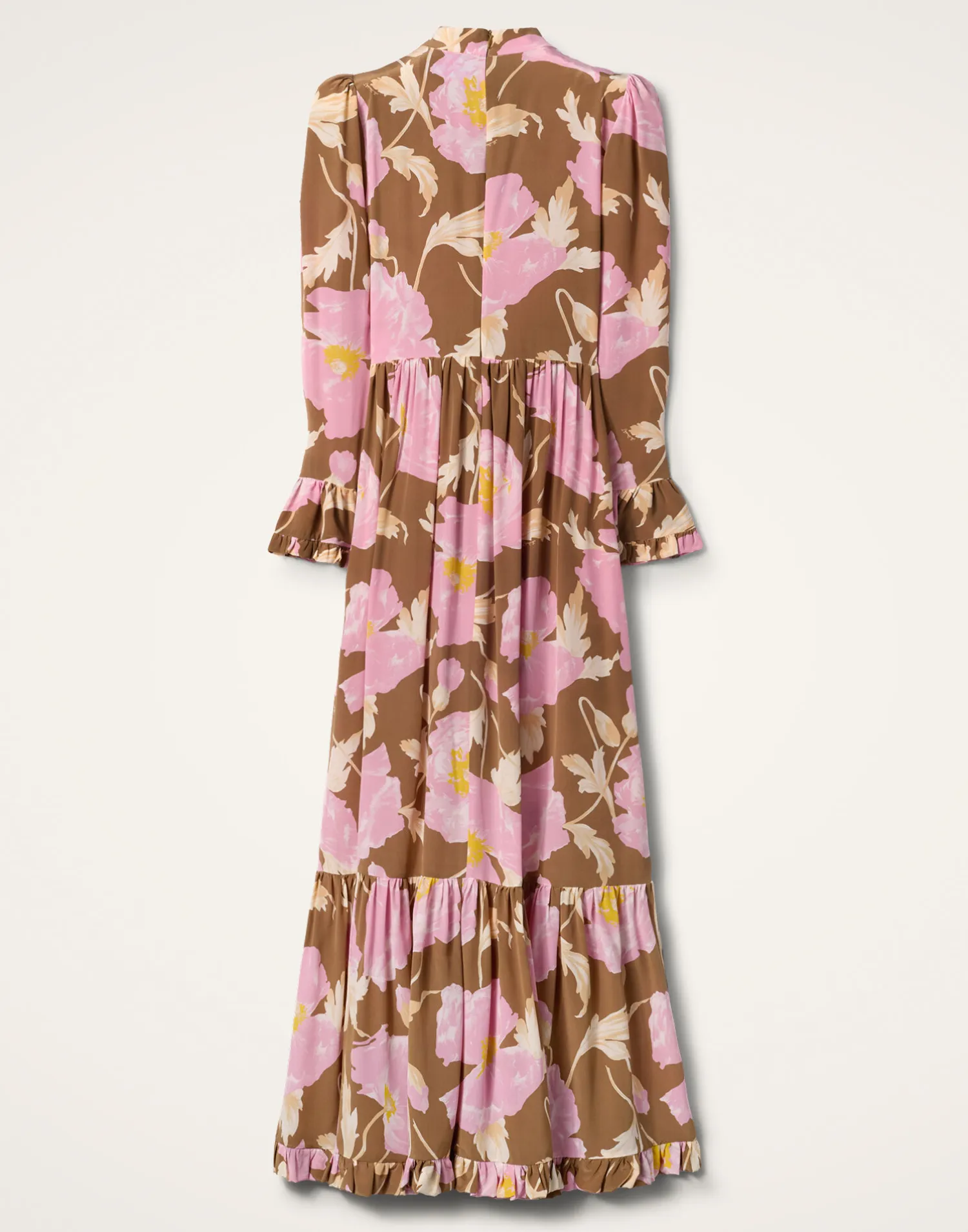 La DoubleJ Vestiti<Visconti DressSylph Khaki in Crepe De Chine Silk
