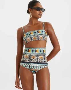 La DoubleJ Moda Mare<3-Way Bandeau TopCasareale Small Placèe Cream in Lycra