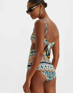 La DoubleJ Moda Mare<3-Way Bandeau TopCasareale Small Plac&egrave;e Cream in Lycra