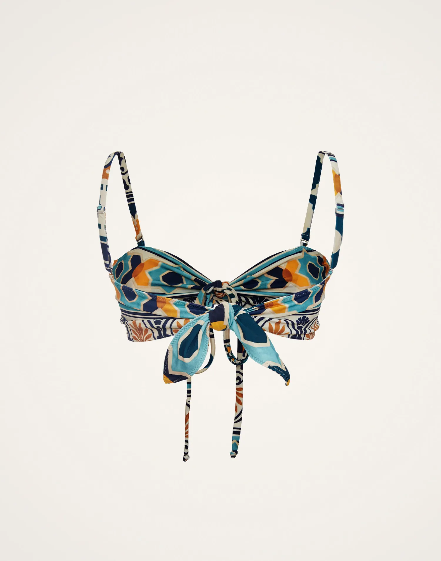 La DoubleJ Moda Mare<3-Way Bandeau TopCasareale Small Placèe Cream in Lycra