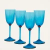 La DoubleJ Bicchieri|Vetro<Wine Glass Set of 4Azzuro in Murano Glass