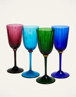 La DoubleJ Bicchieri|Vetro<Wine Glass Set of 4Rainbow in Murano Glass