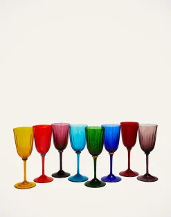 La DoubleJ Bicchieri|Vetro<Wine Rainbow Glasses Set Of 8Rainbow in Murano Glass
