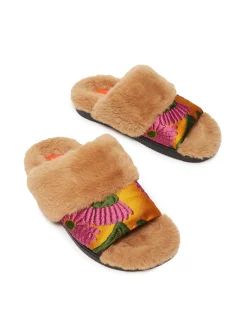 La DoubleJ Scarpe|Accessories<Winter SlidesOrange Gerber in Jacquard