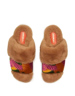 La DoubleJ Scarpe|Accessories<Winter SlidesOrange Gerber in Jacquard