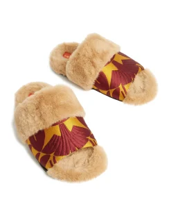La DoubleJ Scarpe|Accessories<Winter SlidesPapyrus Gold in Jacquard