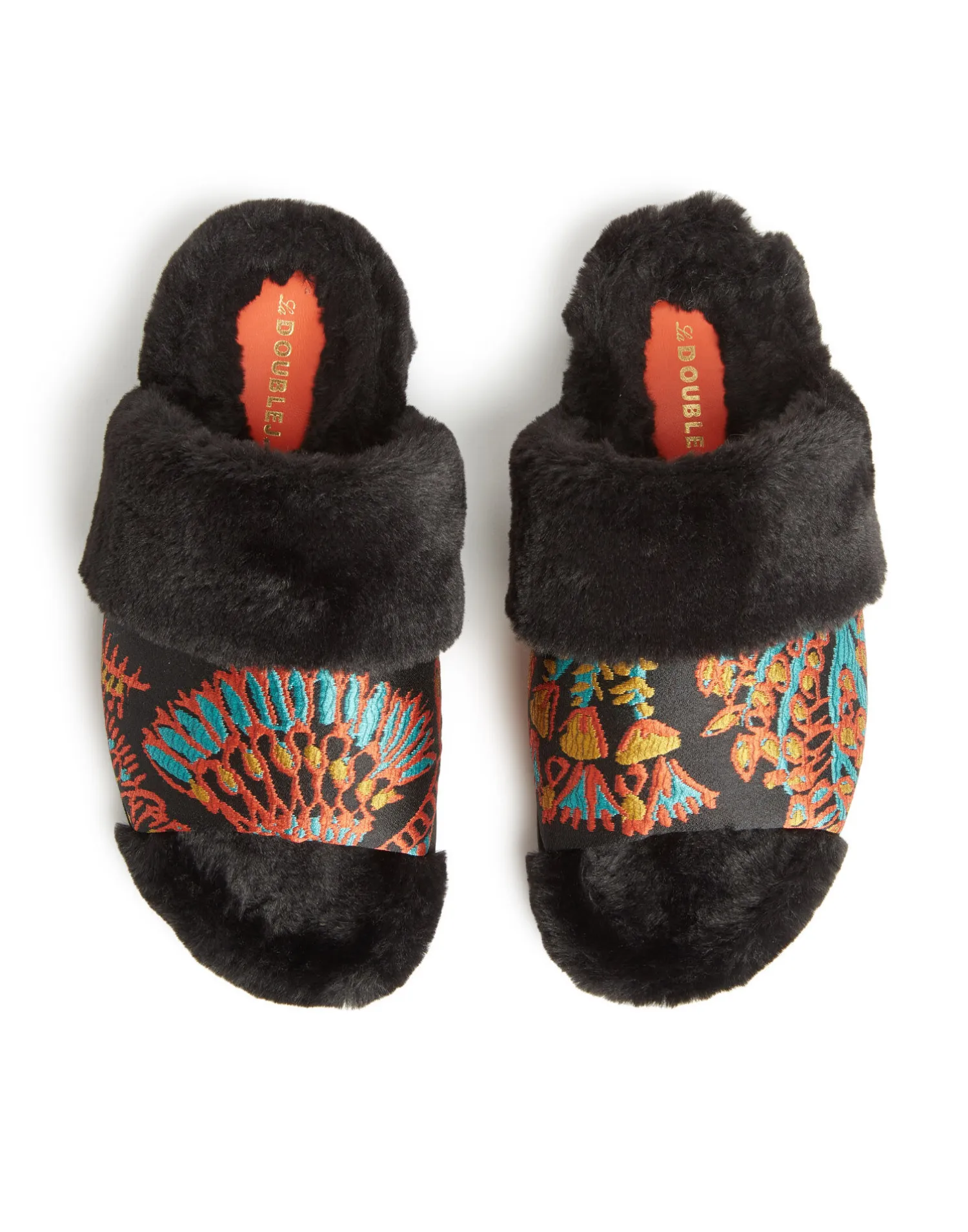 La DoubleJ Scarpe|Accessories<Winter SlidesSicomore Black in Jacquard