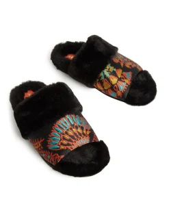 La DoubleJ Scarpe|Accessories<Winter SlidesSicomore Black in Jacquard