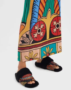 La DoubleJ Scarpe|Accessories<Winter SlidesSicomore Black in Jacquard